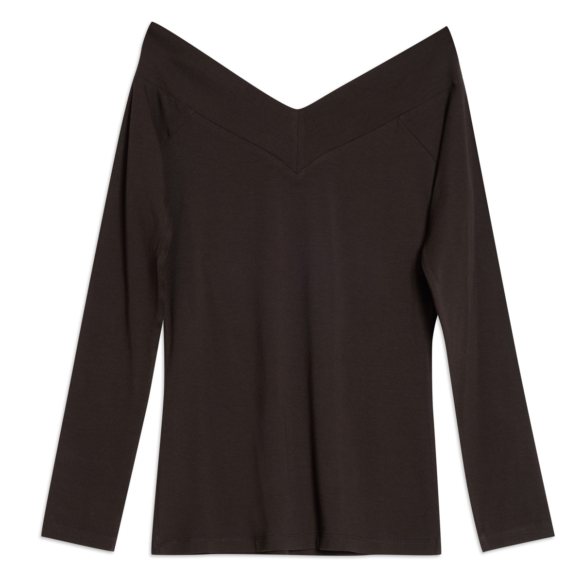 Chocolate V Bardot Top
