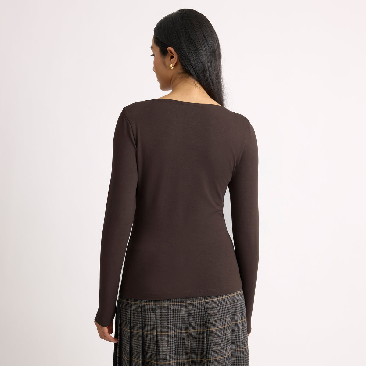 Slash Neck Shoulder Pad Top