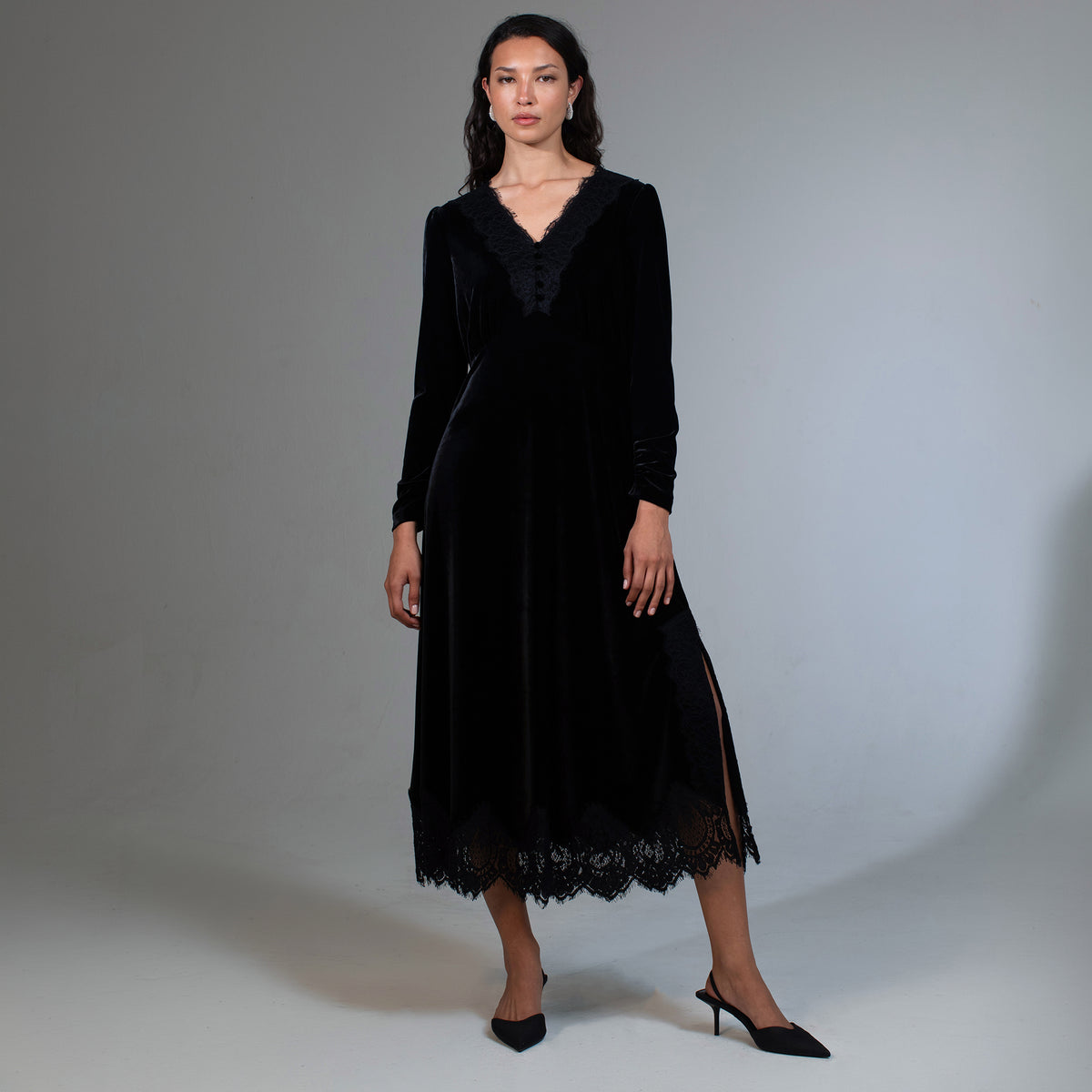 Velvet & Lace Dress