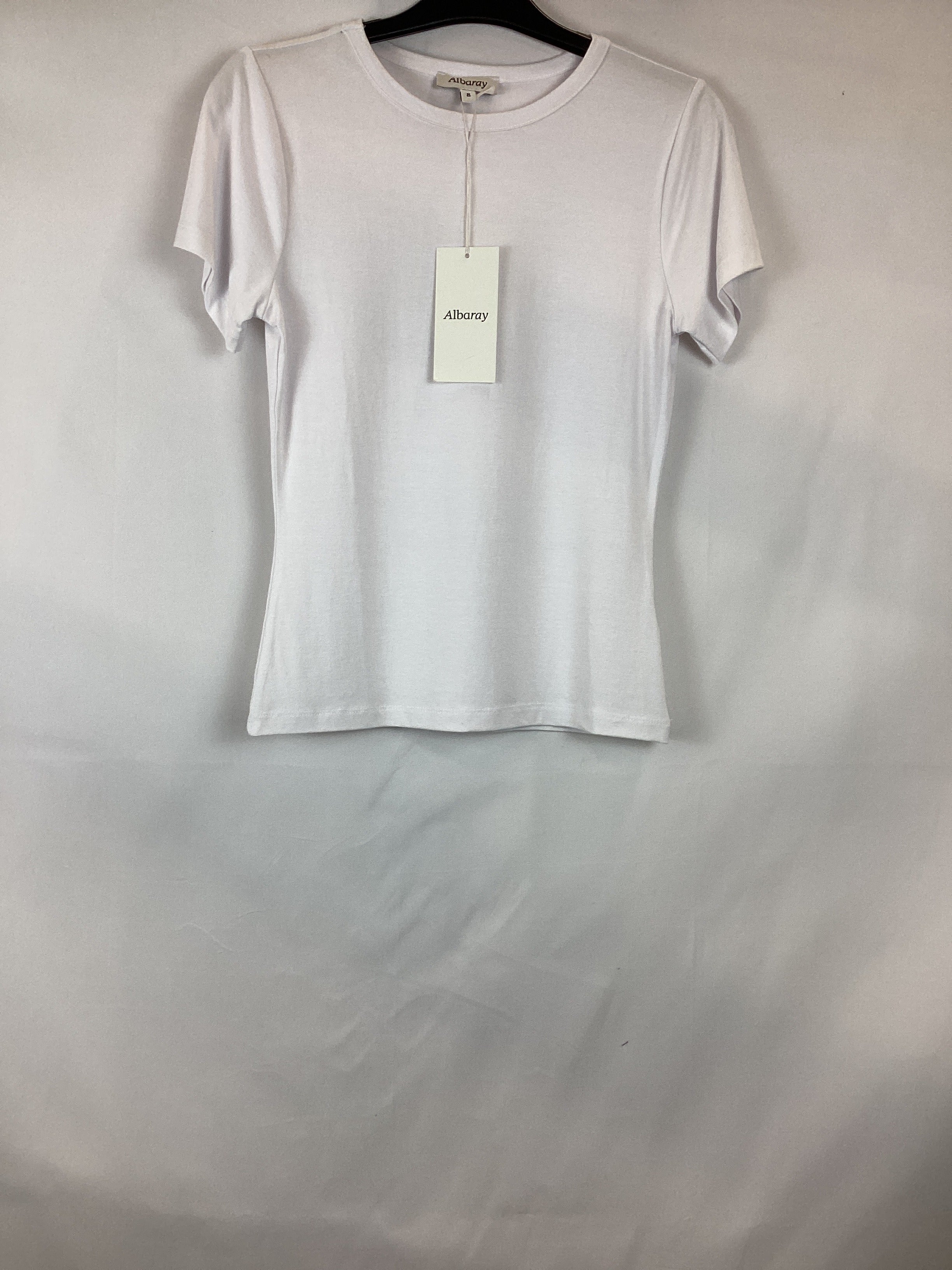 Re-Loved White Fitted T Shirt - Size 8