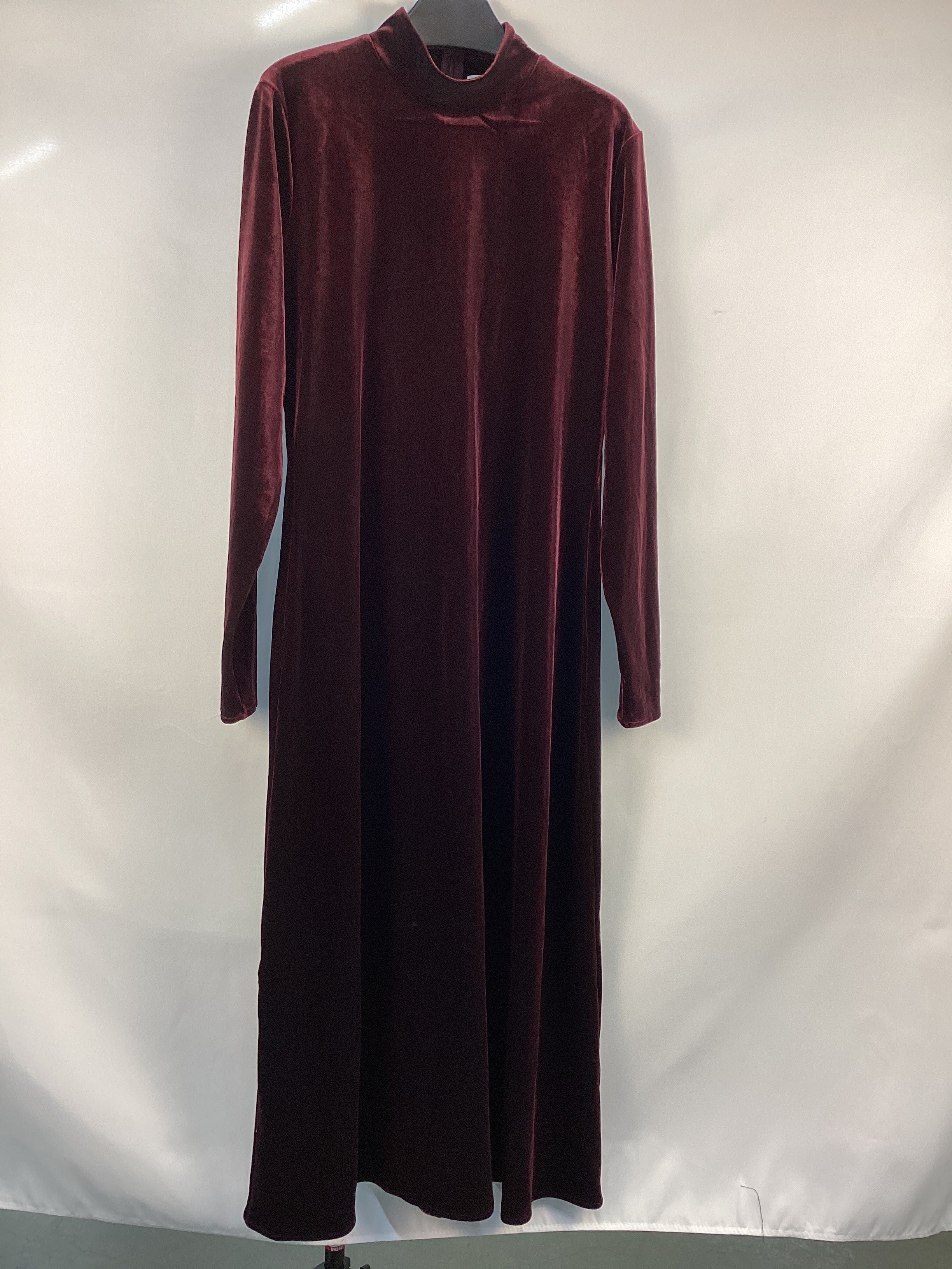 Re-Loved Velvet Funnel Neck Dress - Size  14