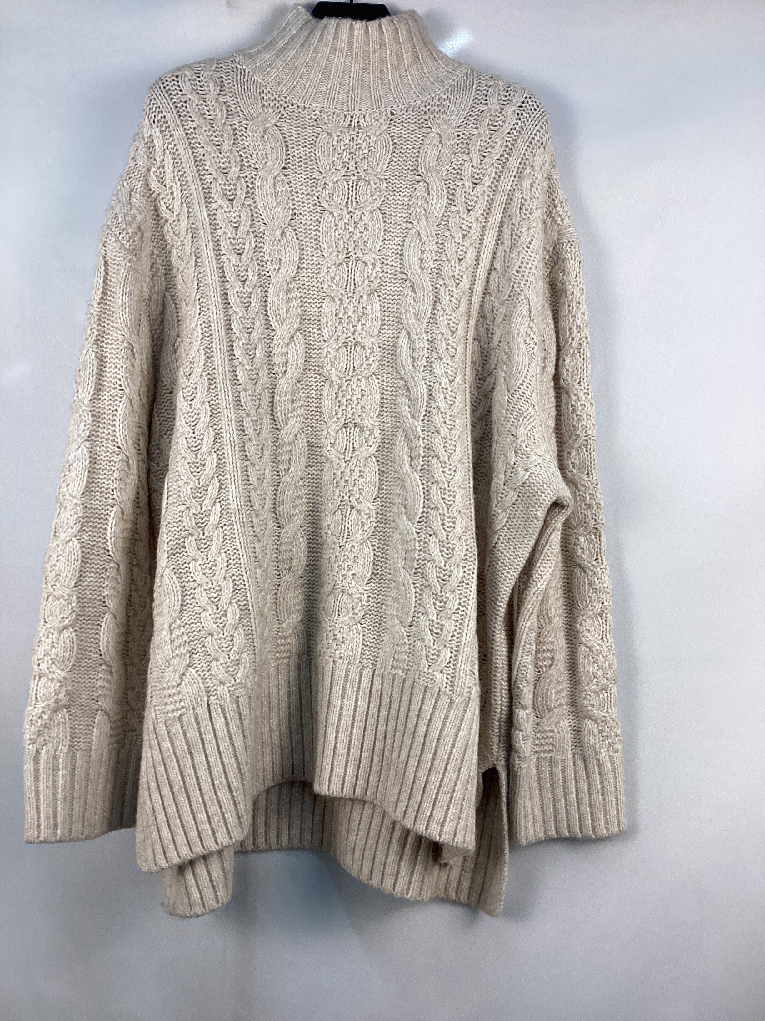 Re-Loved Cream Cable Turtle Neck Jumper - Size 14