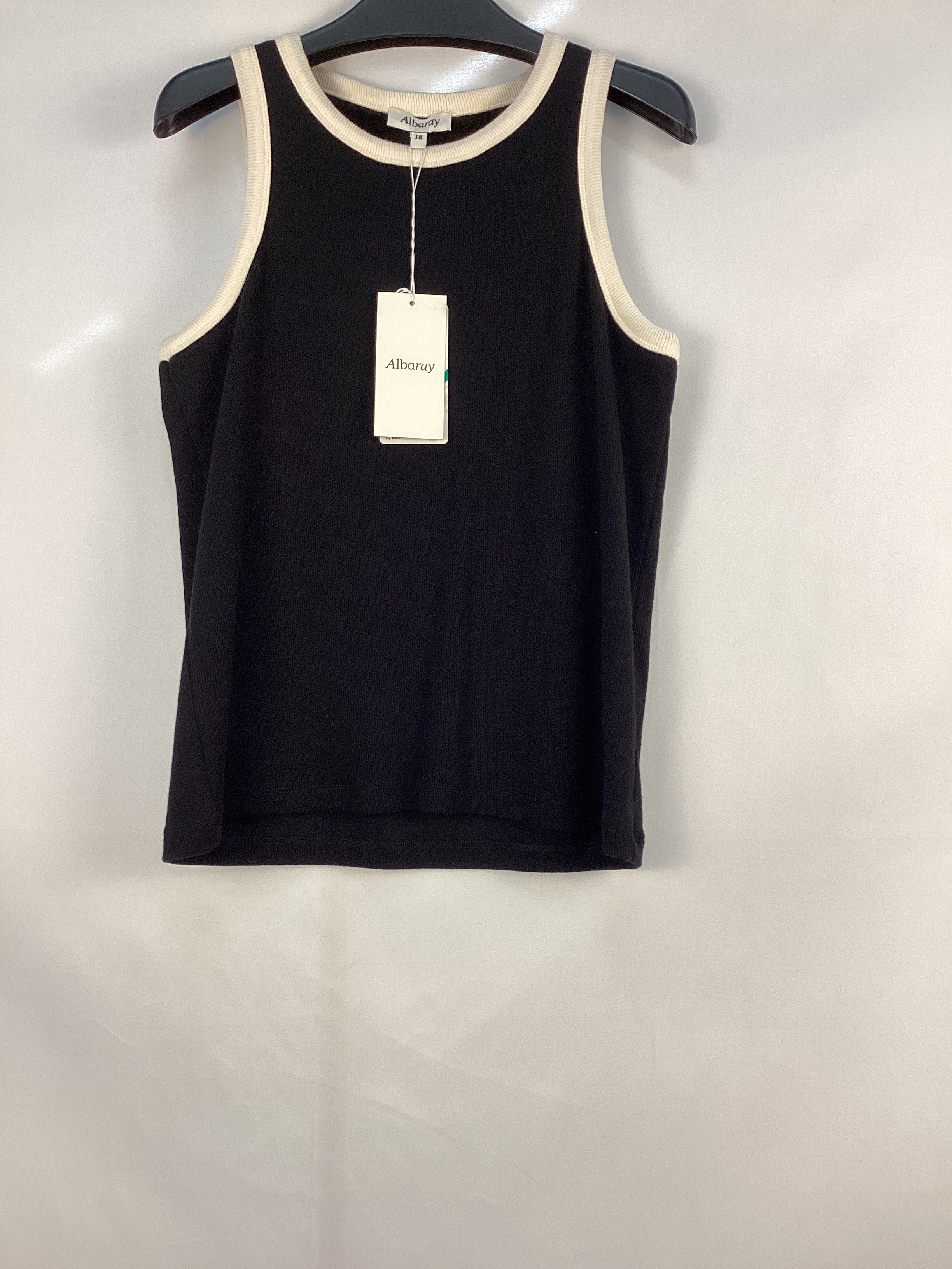 Re-Loved  High Neck Contrast Trim Vest - Size 18
