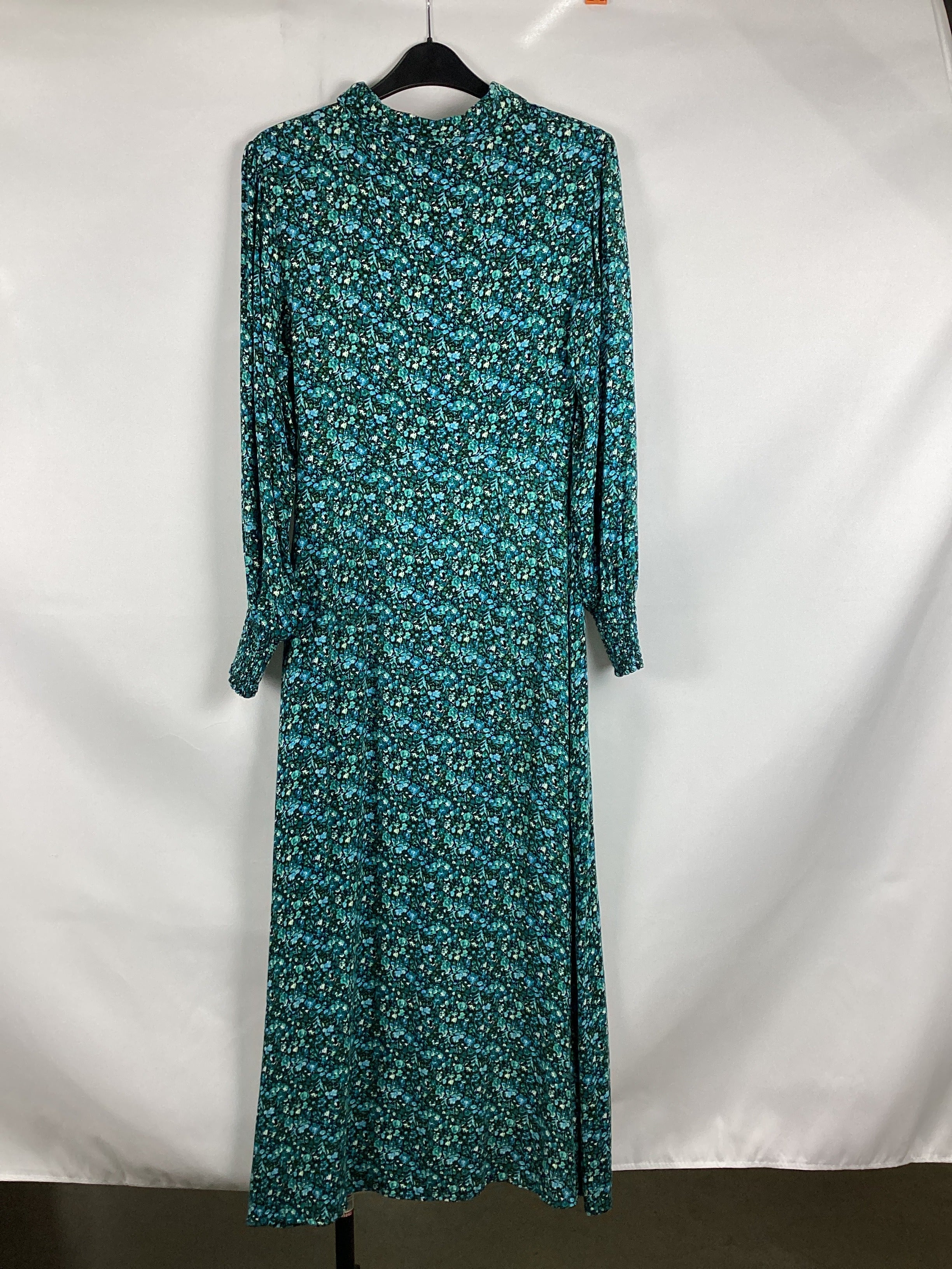 Re-Loved Green Floral Midi Dress - Size 8