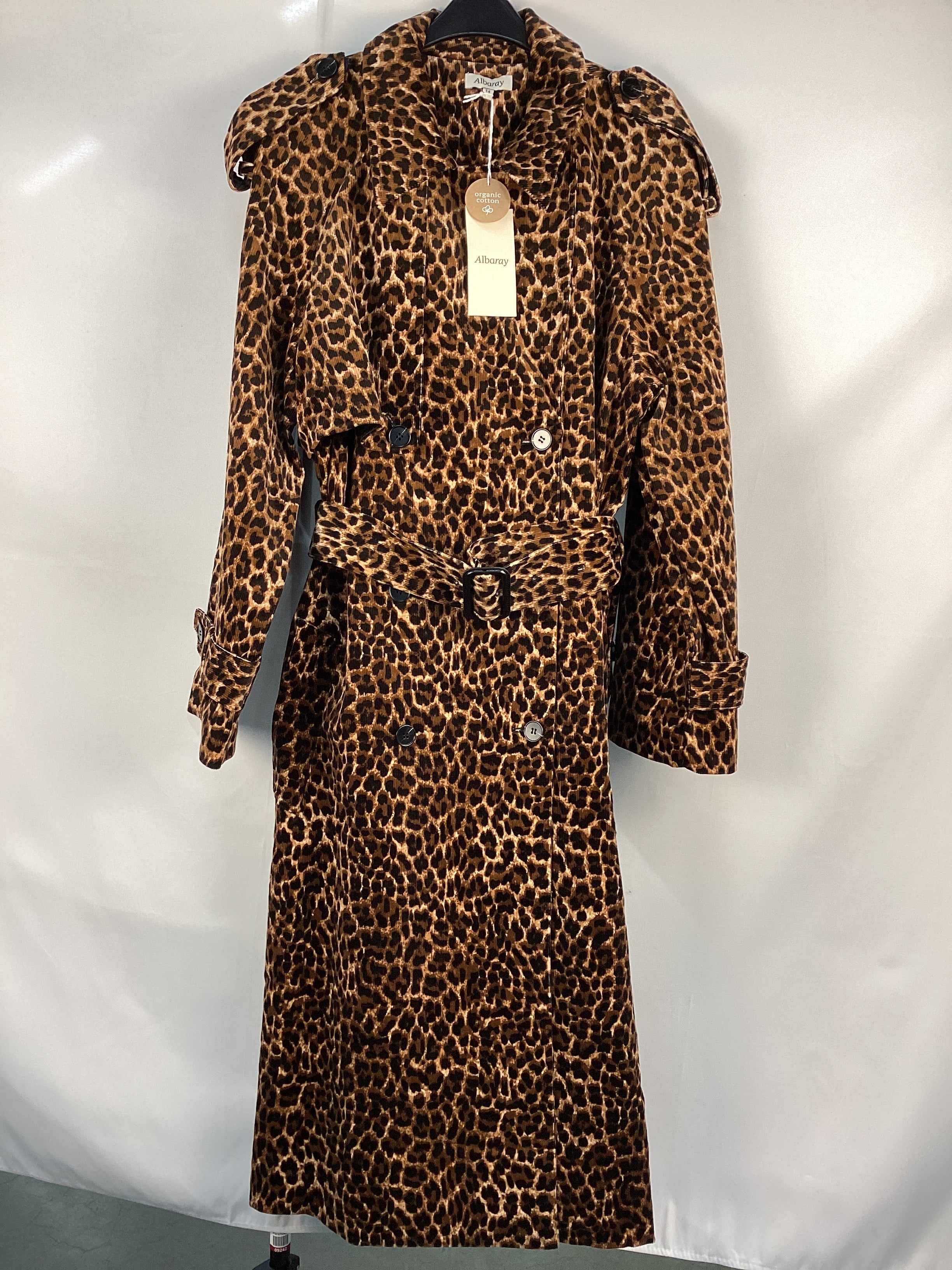 Re-Loved Animal Cord Trench Coat - Size 14