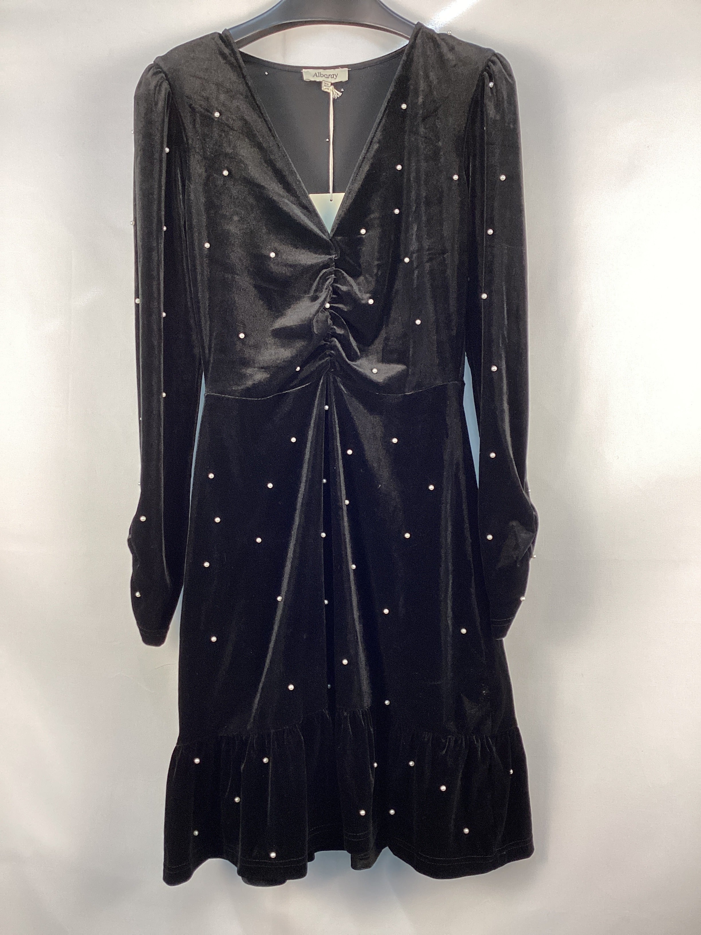 Re-Loved  Velvet & Pearl Short Dress - Size 8