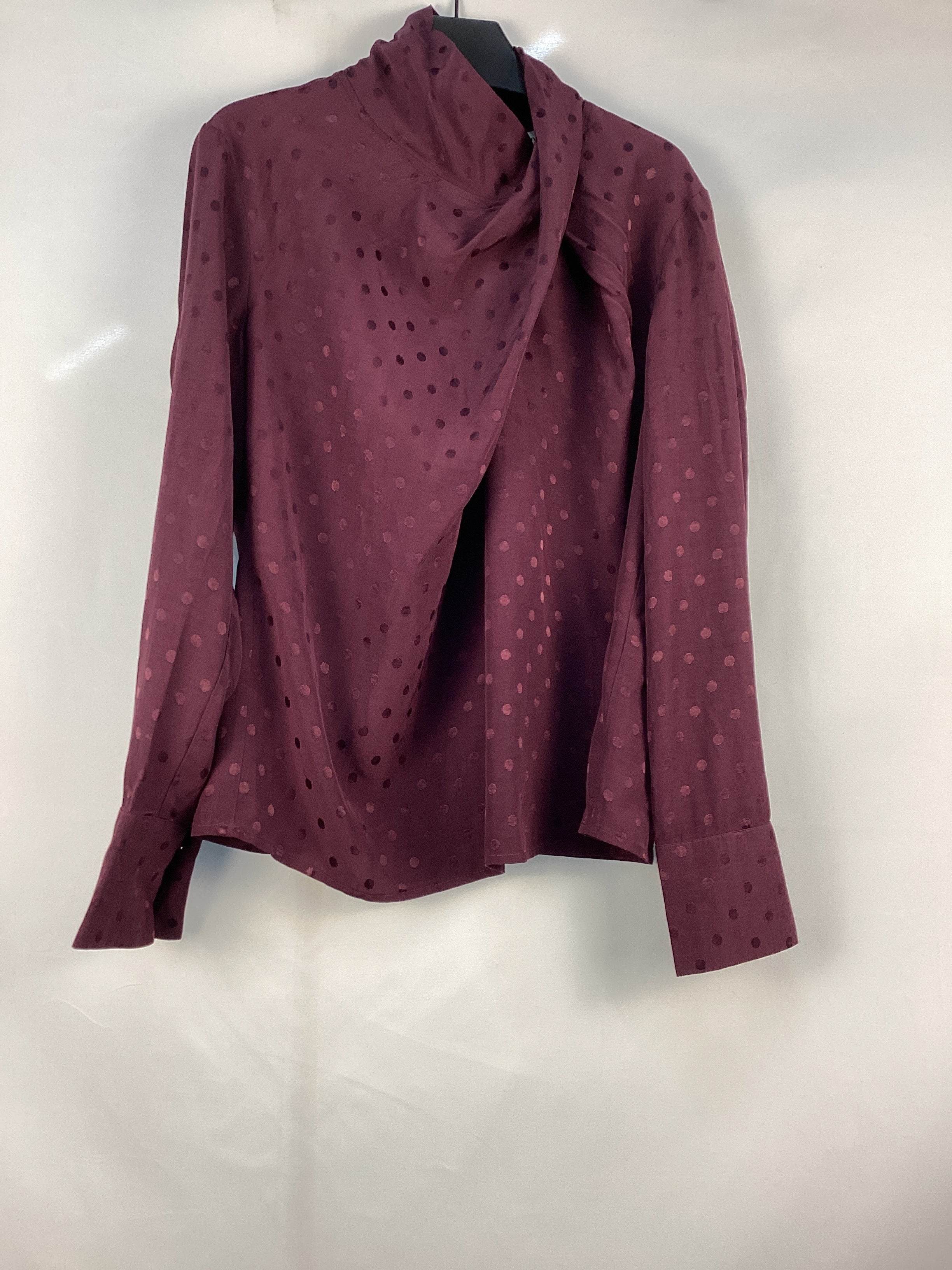 Re-Loved  Jacquard Twist Neck Top - Size 10