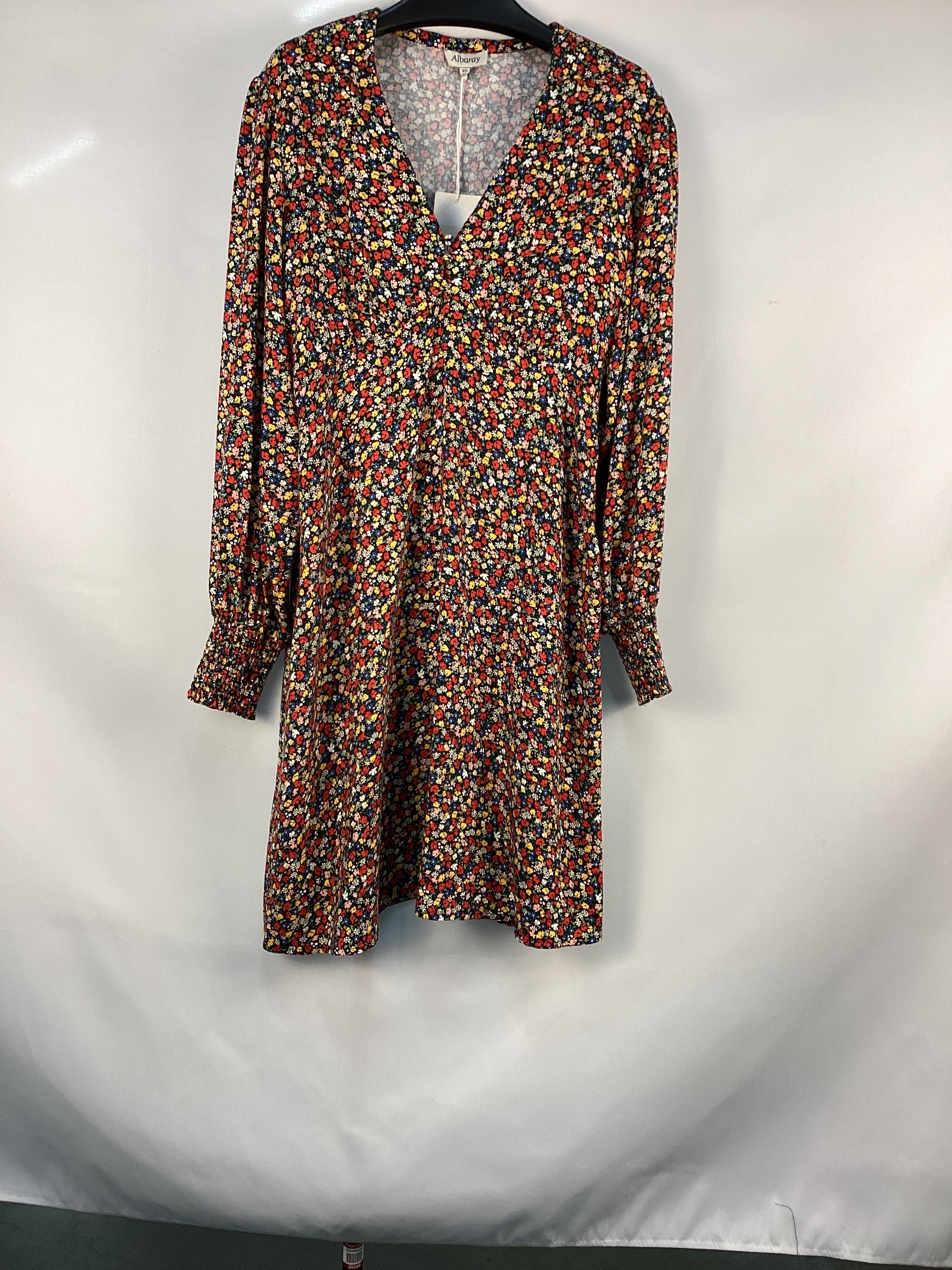 Re-Loved Ditsy Ornate Floral Short Dress - Size 10