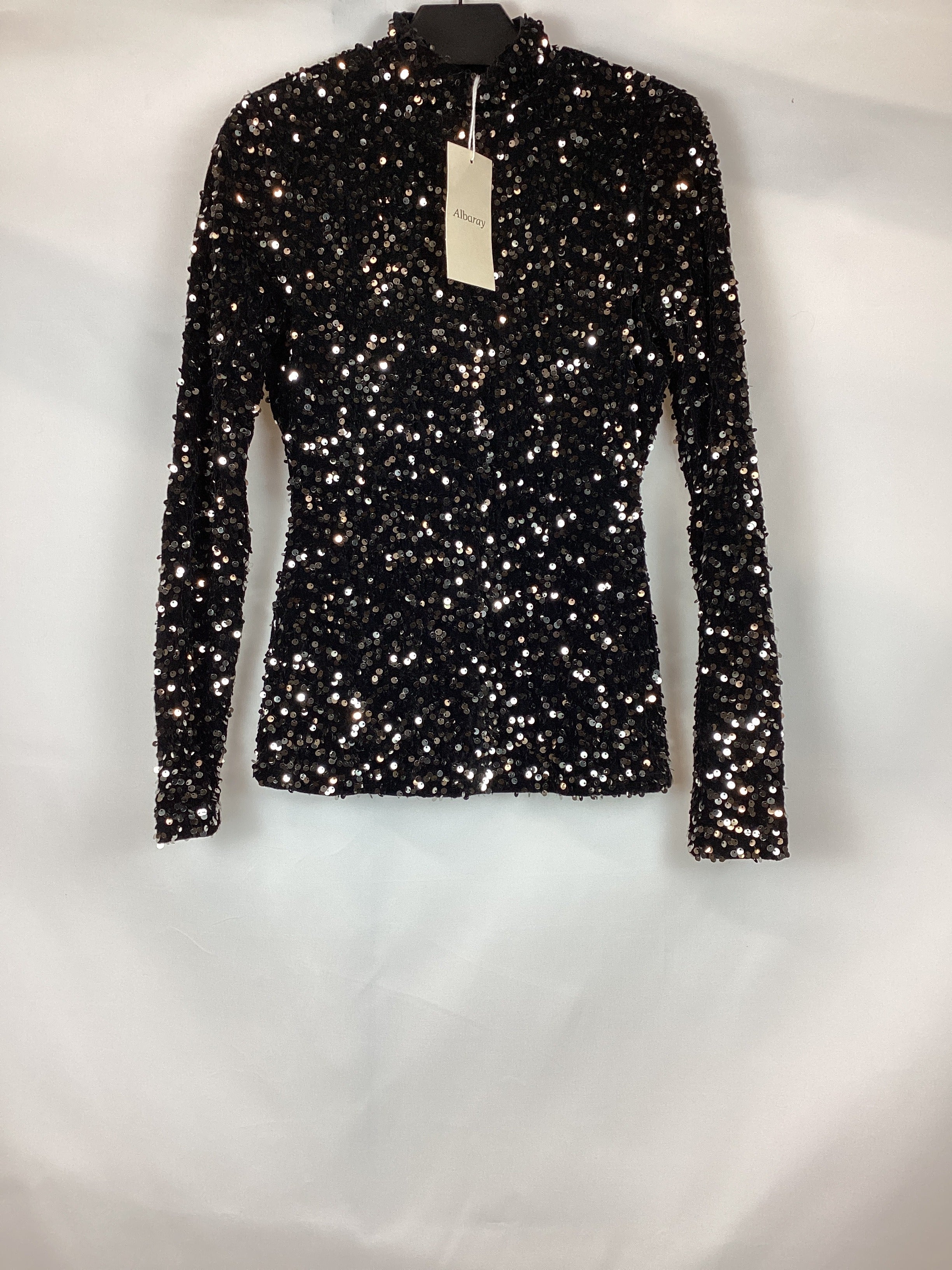 Re-Loved Velvet Sequin Turtle Neck Top - Size 8