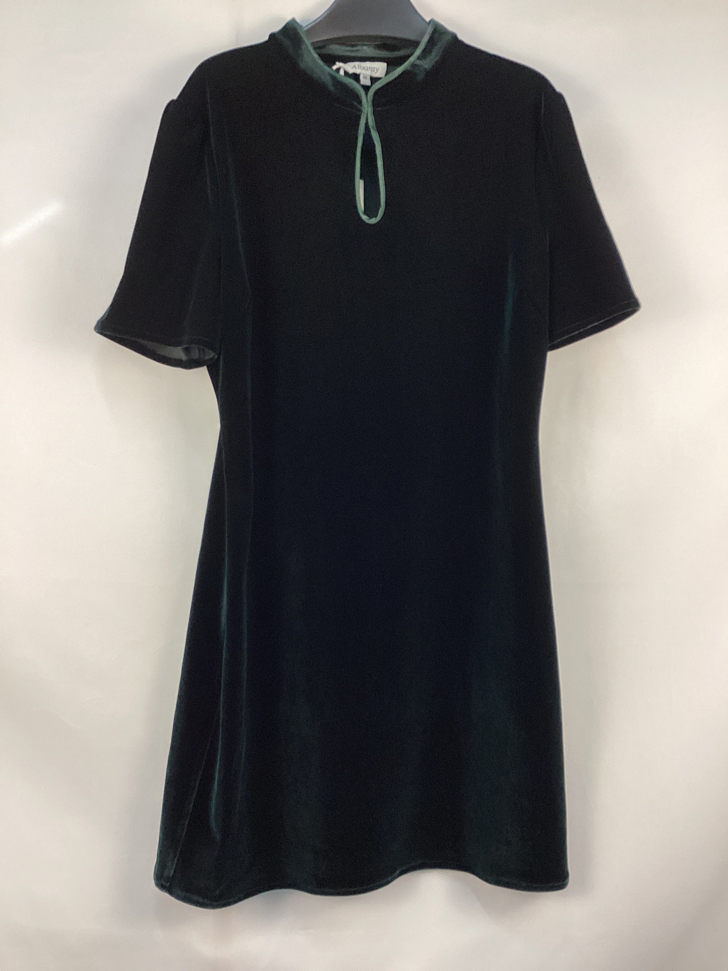 Re-Loved  Velvet Mandarin Collar Dress - 16