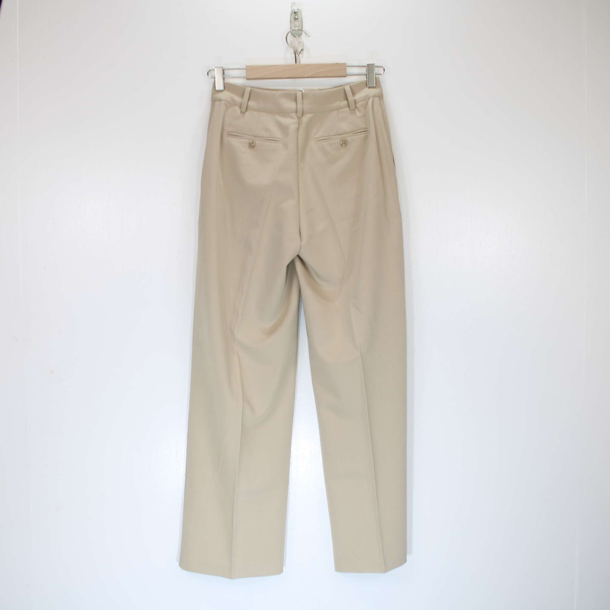 Re-Loved Stone Tailored Pleat Front Trouser Size 8
