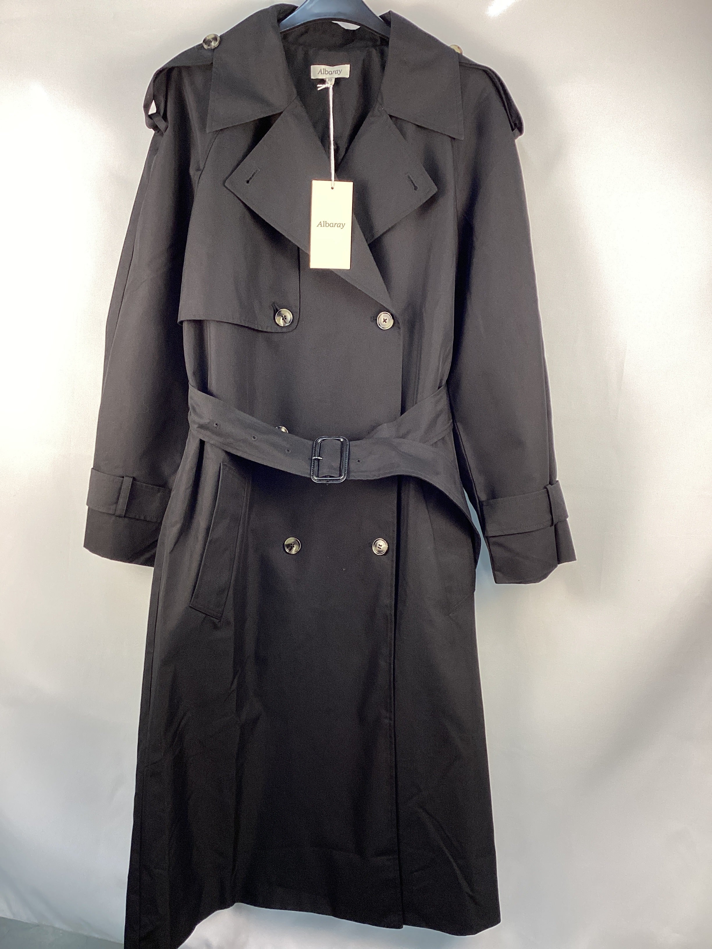 Re-Loved Black Trench Coat - Size 10
