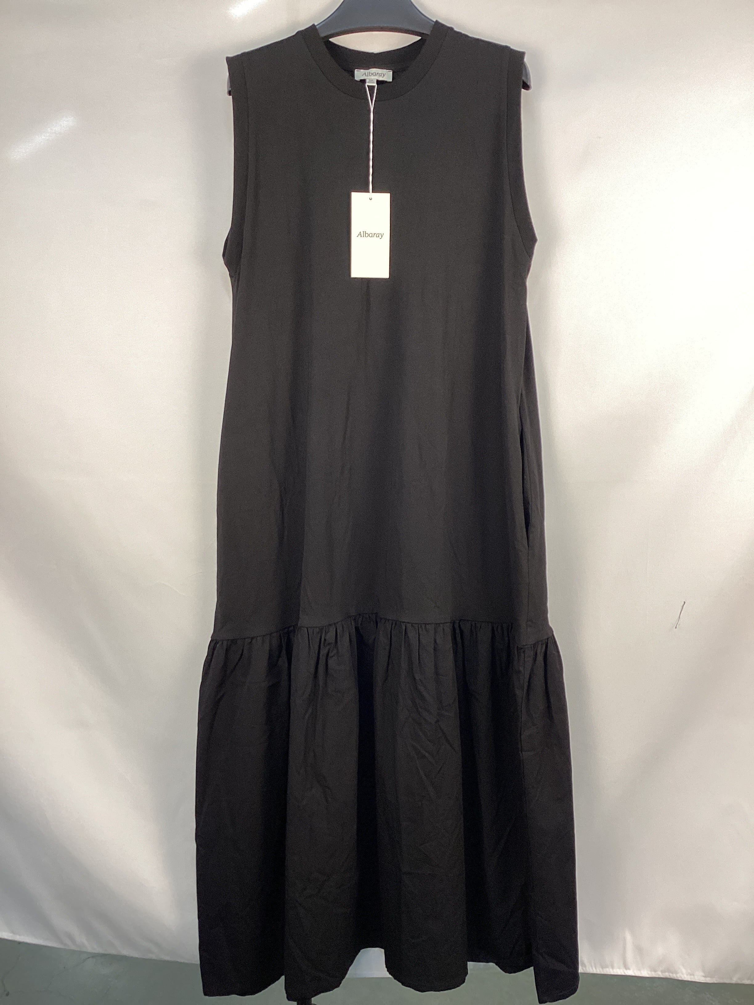 Re-Loved  Tiered Hem Mix Woven Dress - Size 12