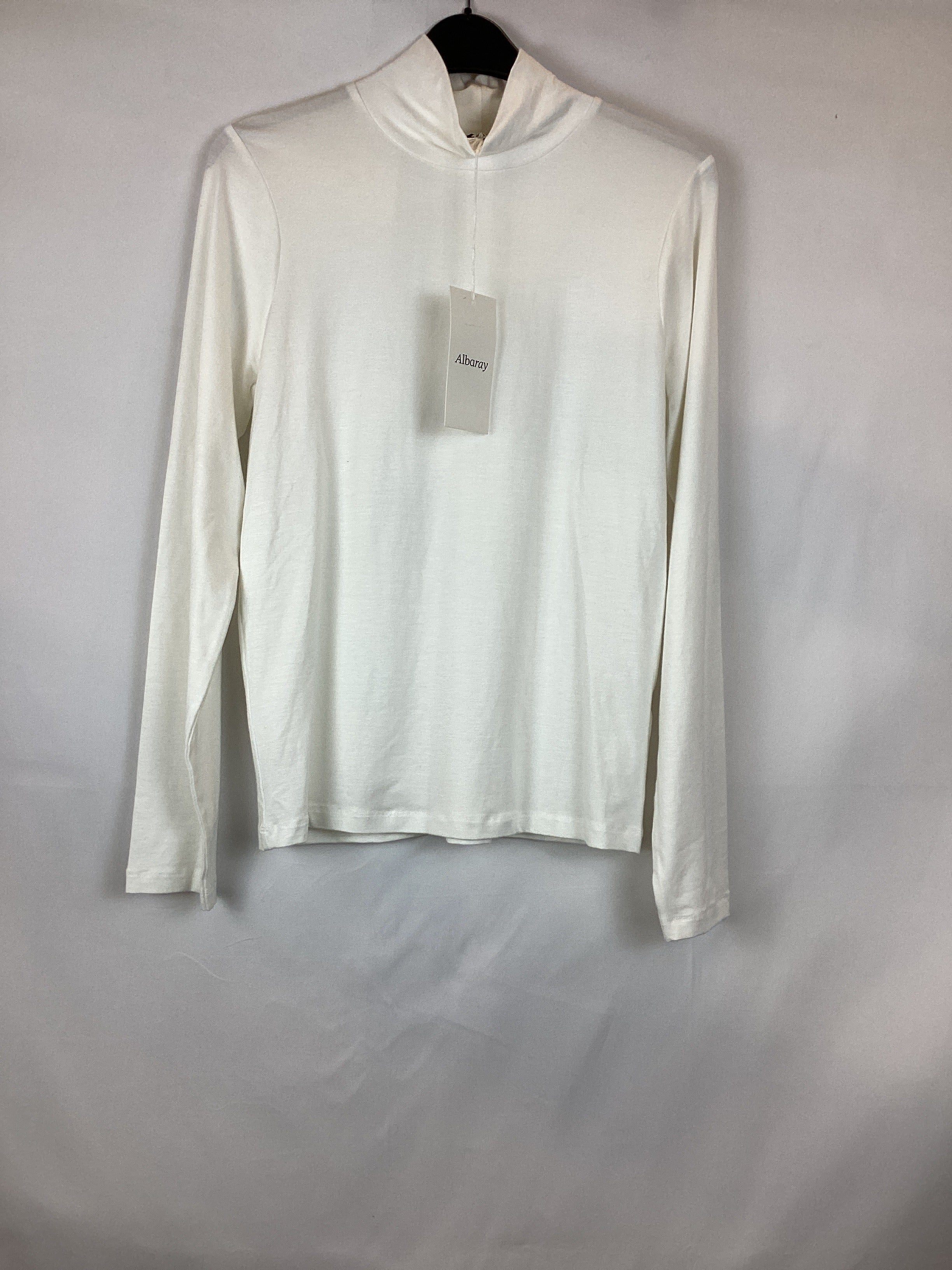 Re-Loved Cream Tencel Roll Neck - Size 12