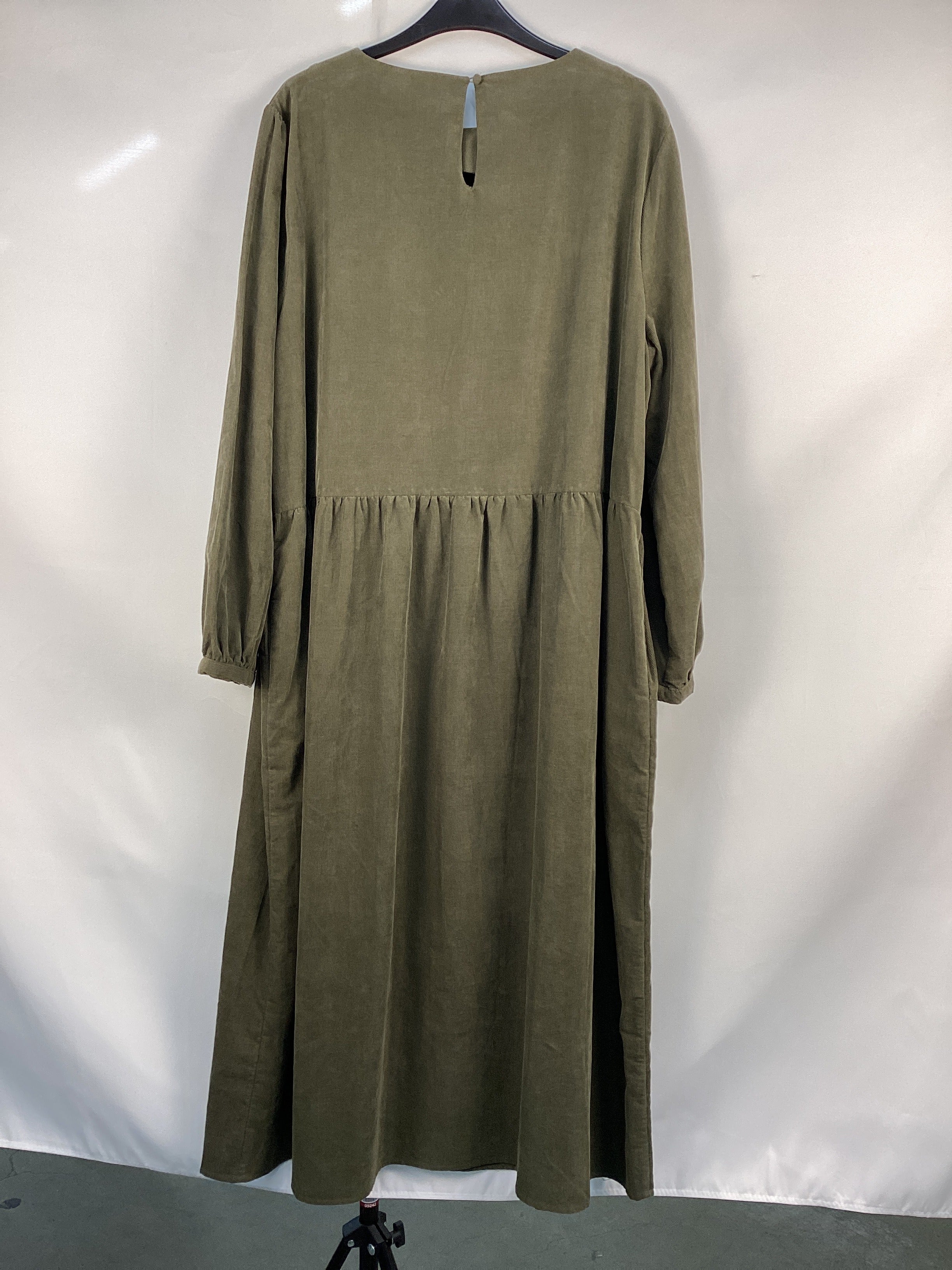 Re-Loved Relaxed Cord Midi Dress - Size 18