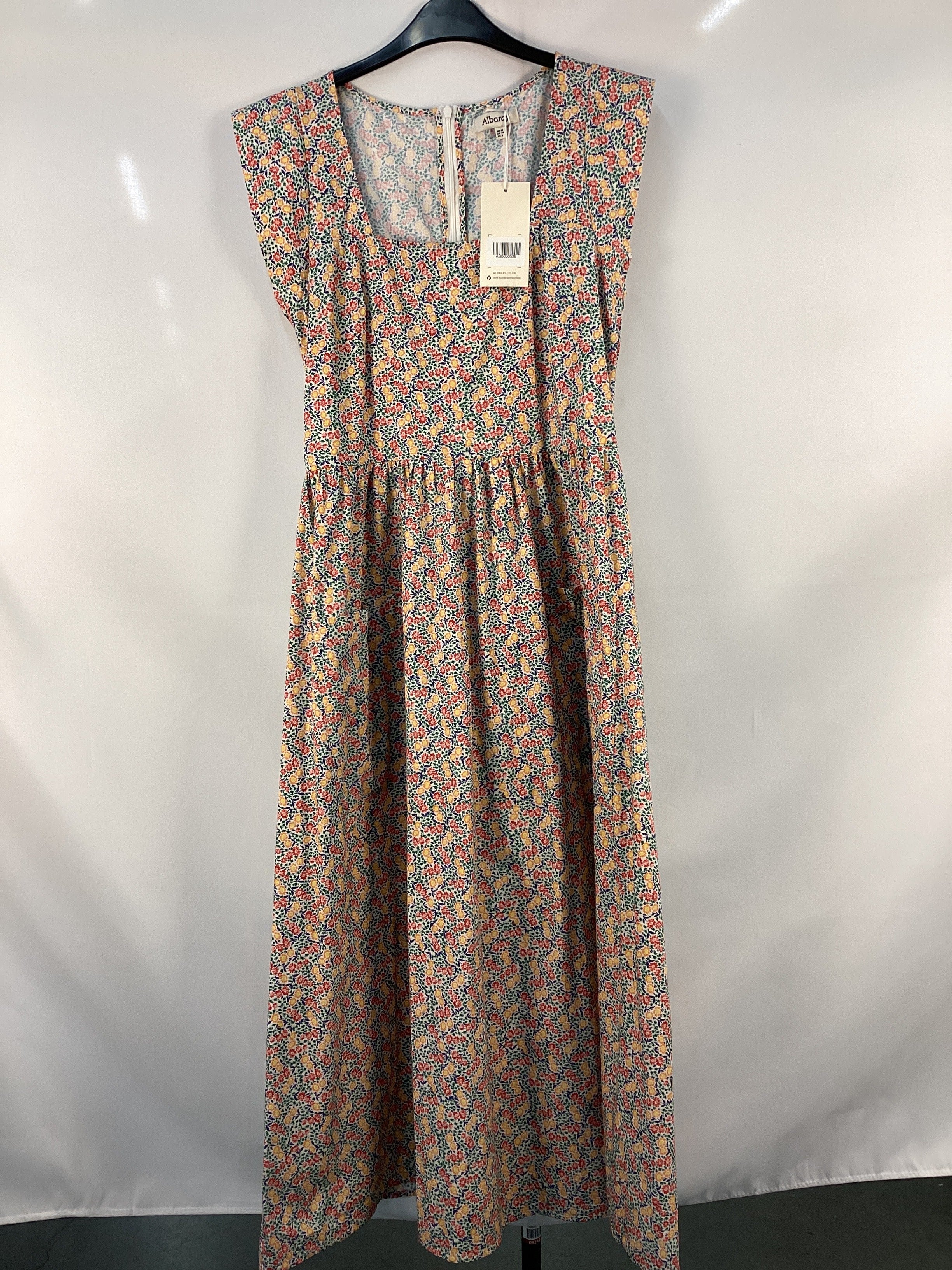 Re-Loved Cleo Ditsy Print Square Neck Dress - Size 10