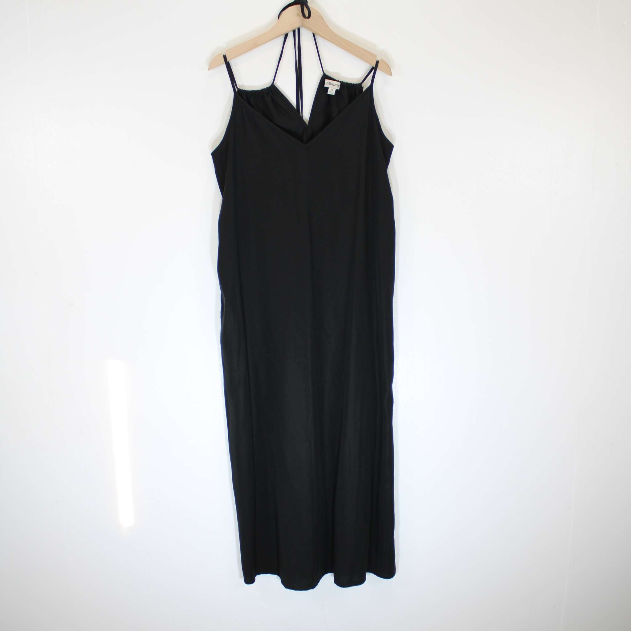 Re-Loved Black Cami Maxi Dress Size 12