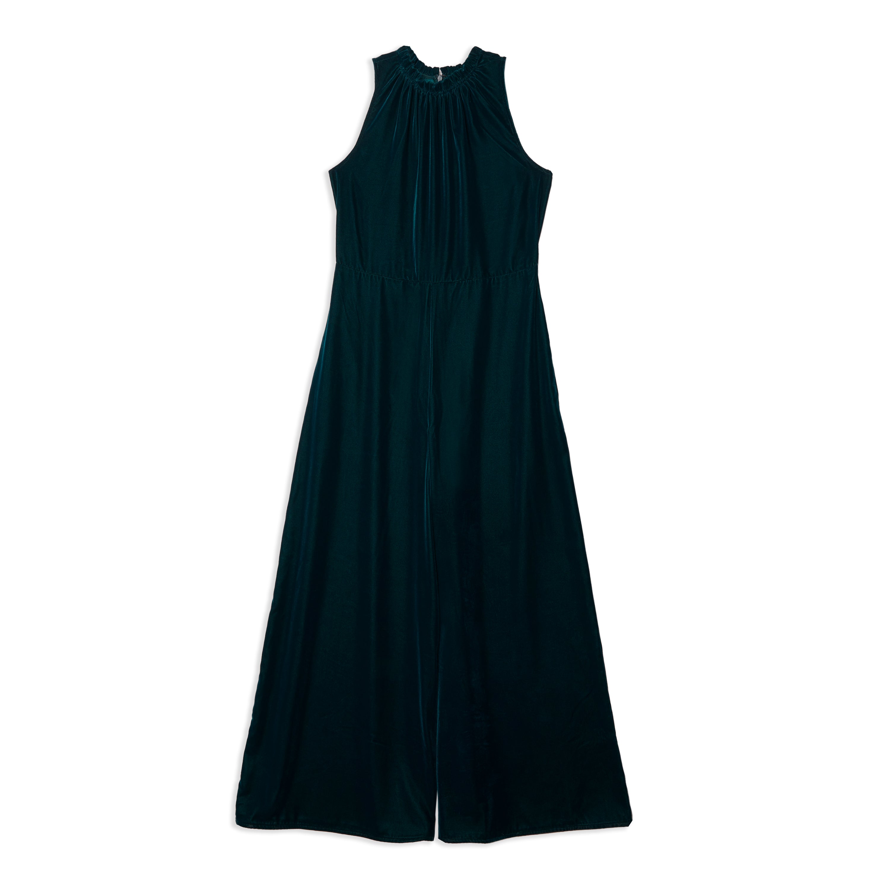 Forest Green Velvet Jumpsuit