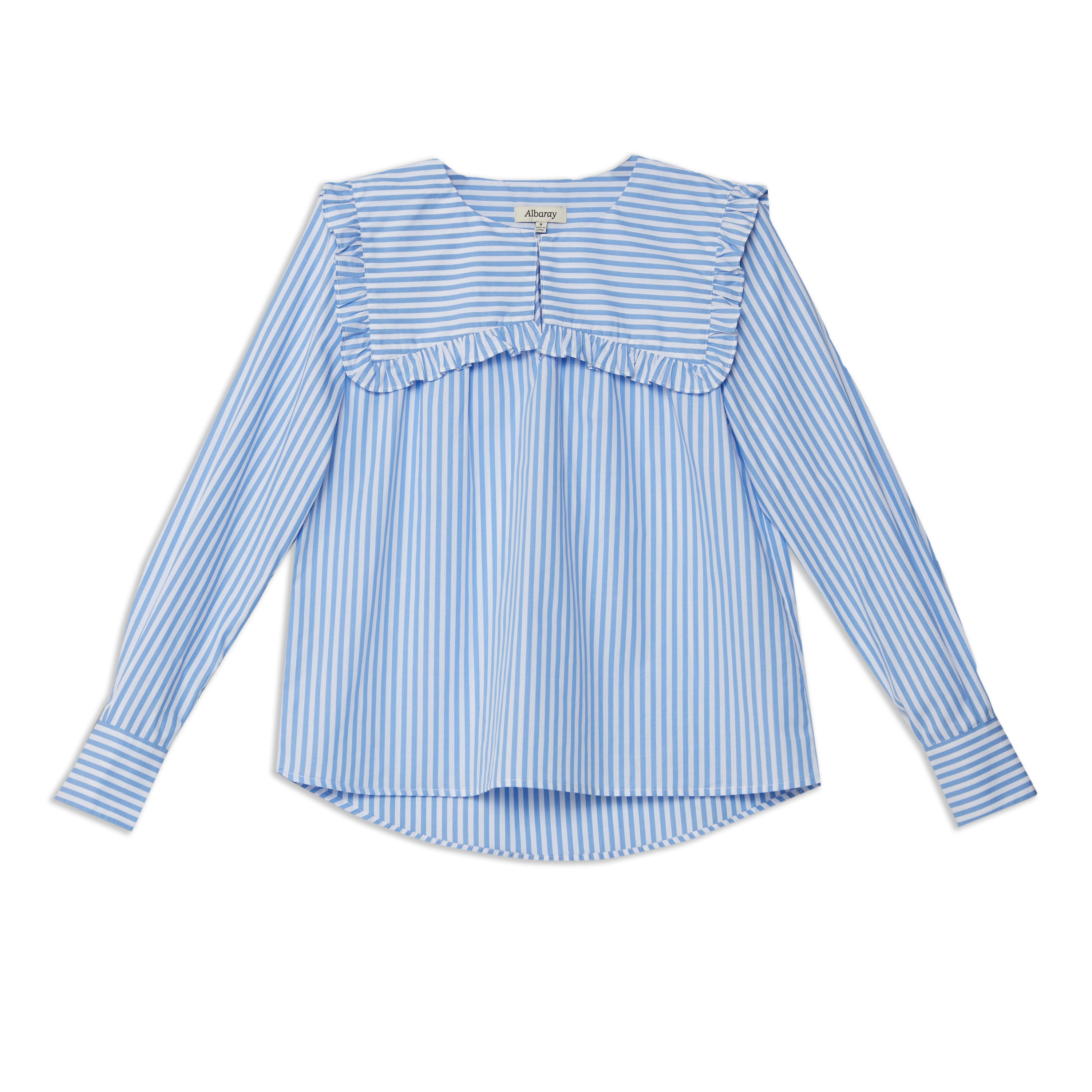 Organic Cotton Blue Stripe Collar Top