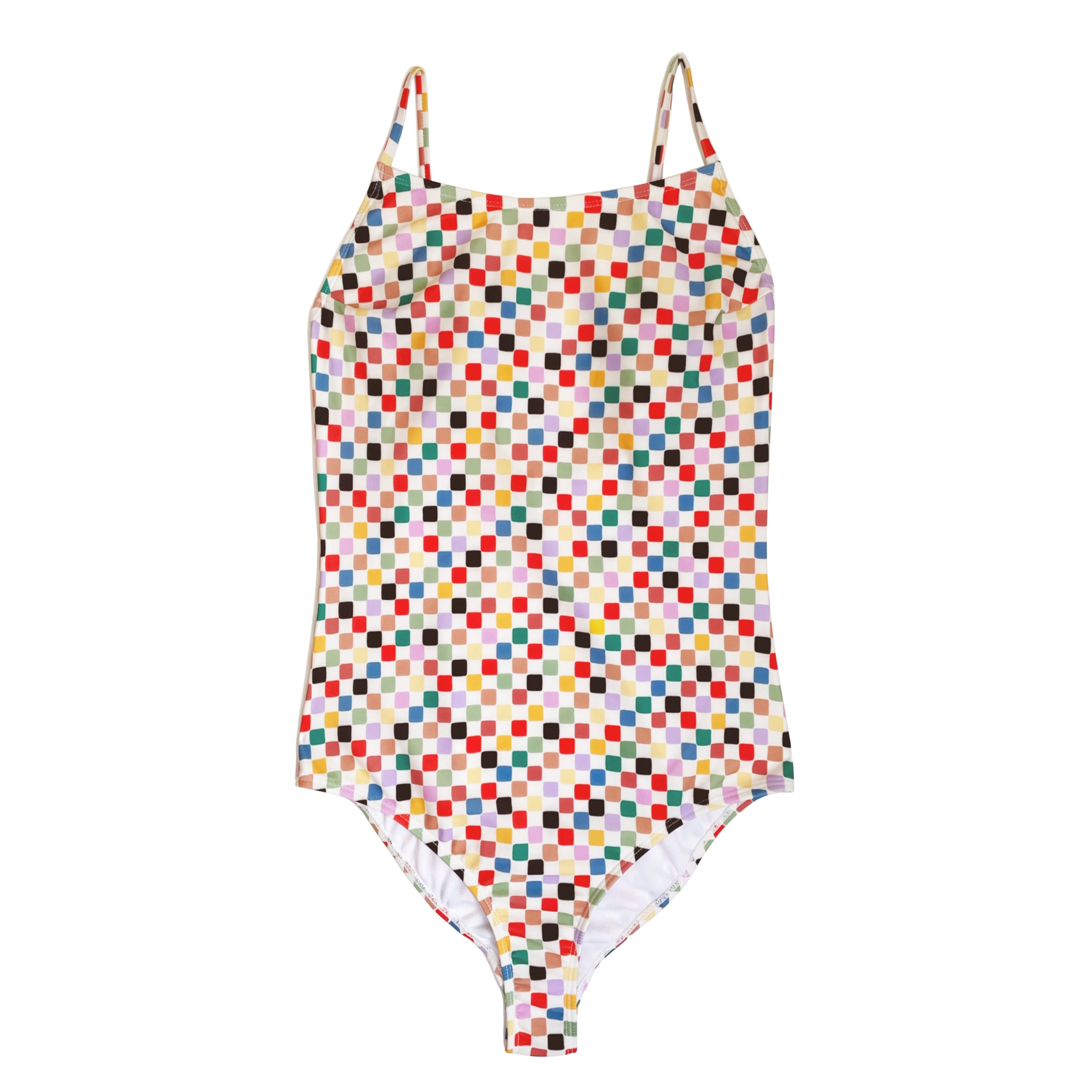 Chequerboard Strappy Swimsuit
