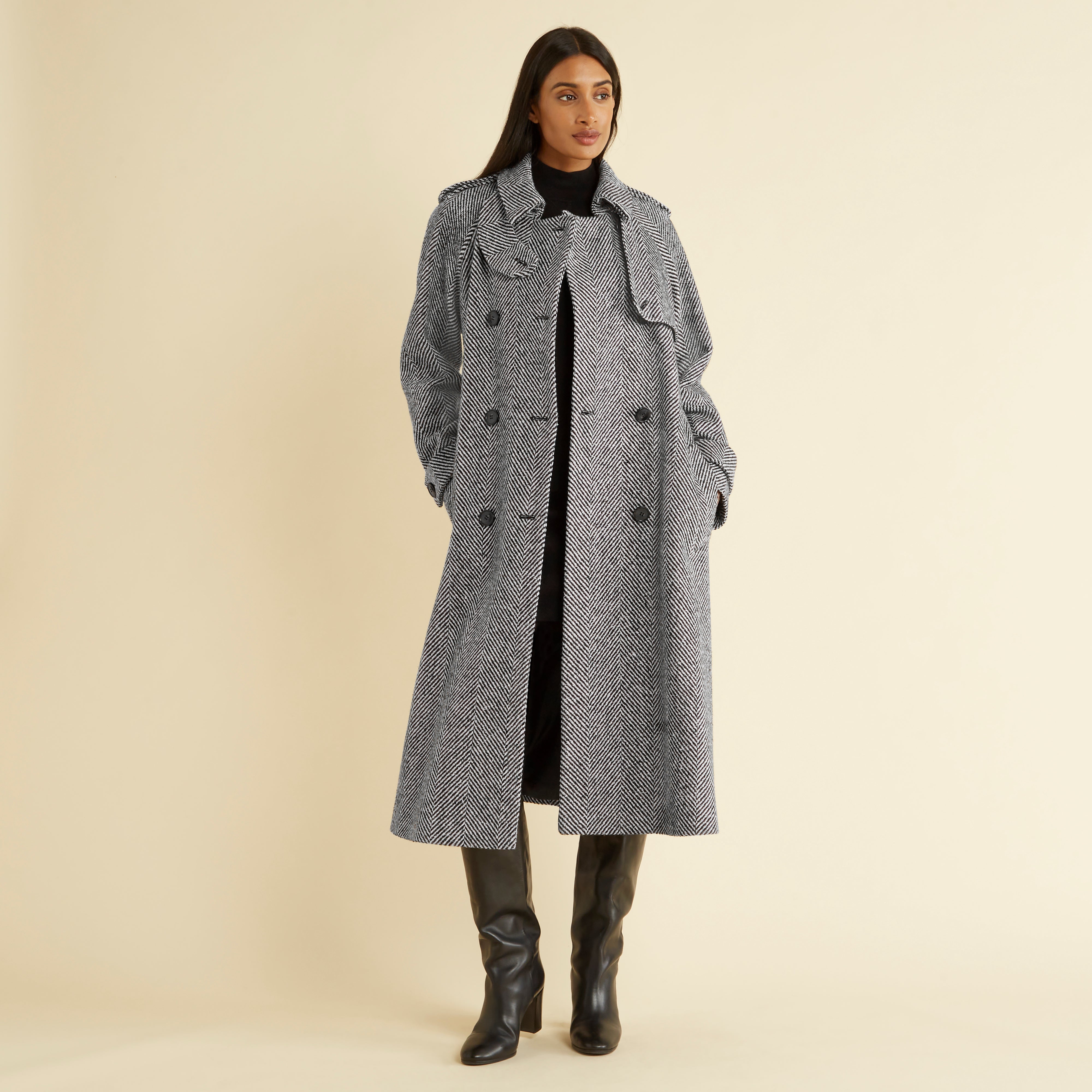 Herringbone coat women deals