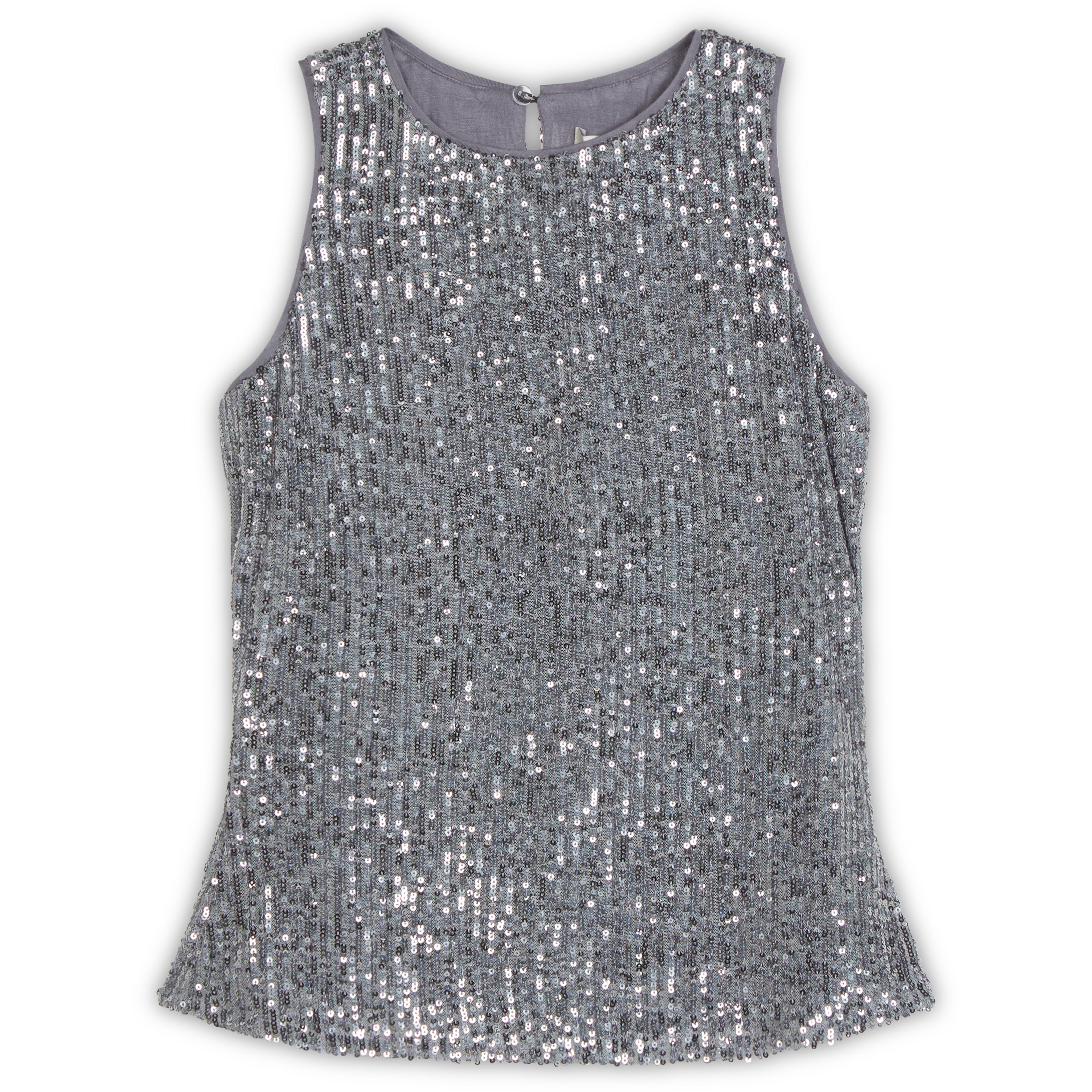 Silver Sequin Vest