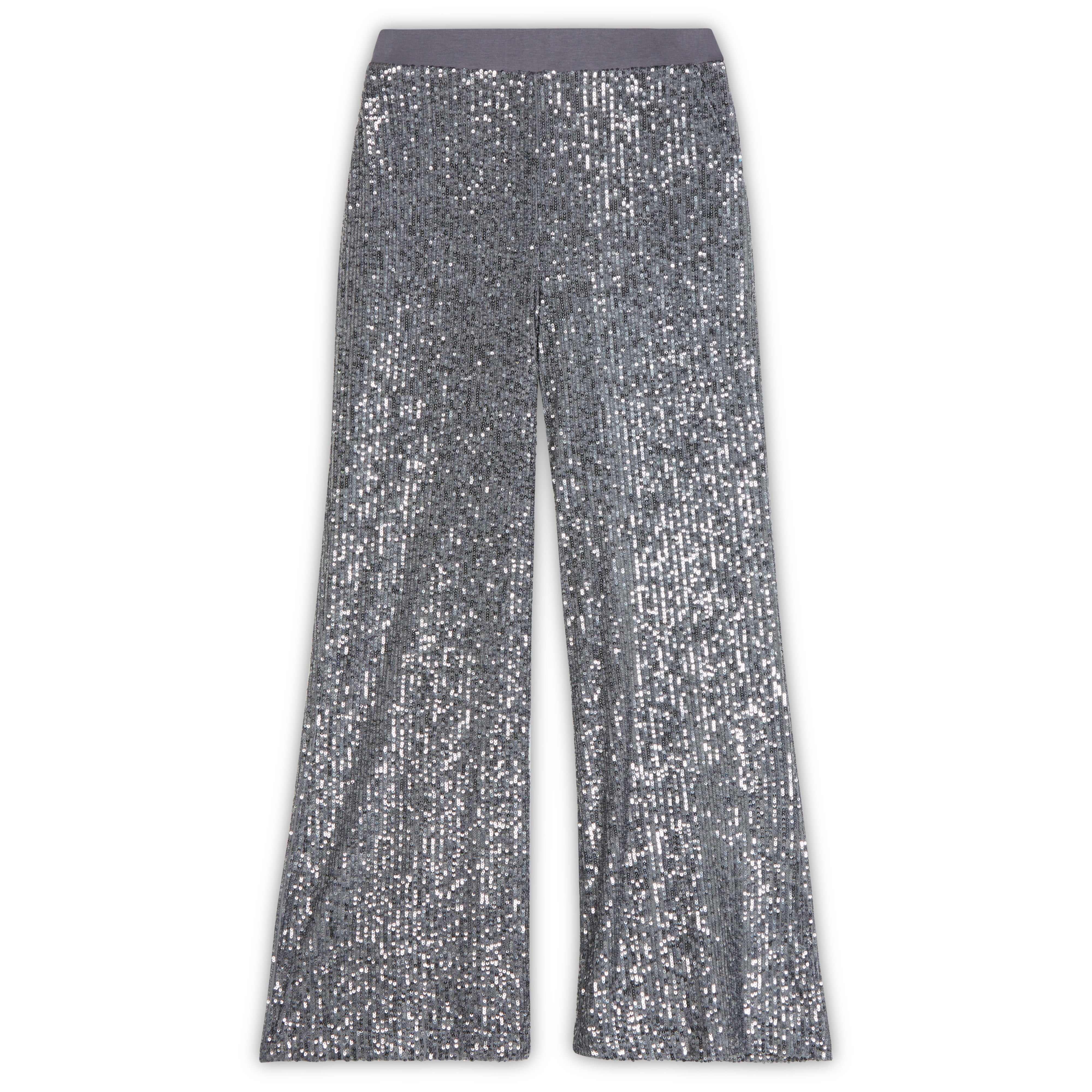 Silver Sequin Trousers