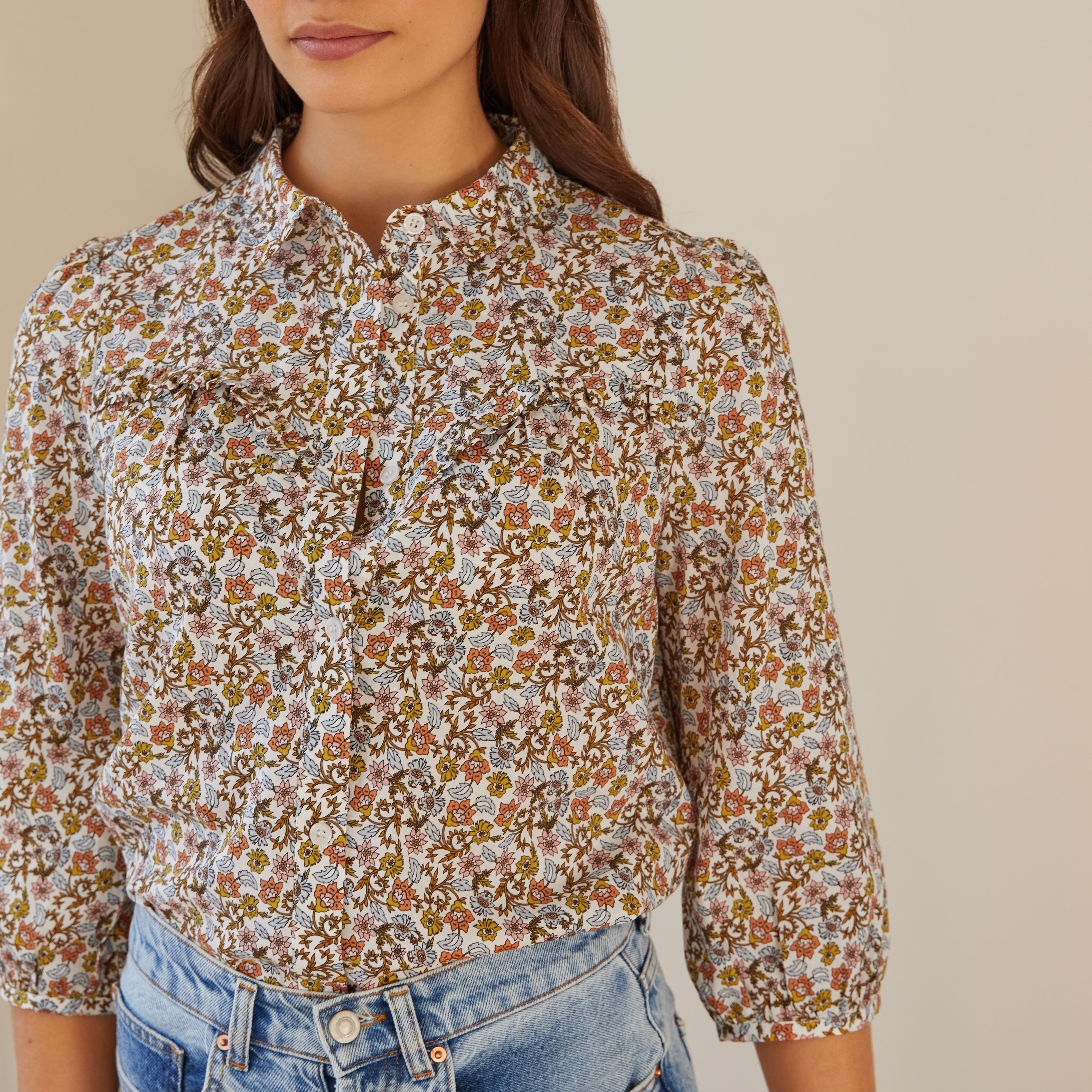 Marnie Floral Western Blouse