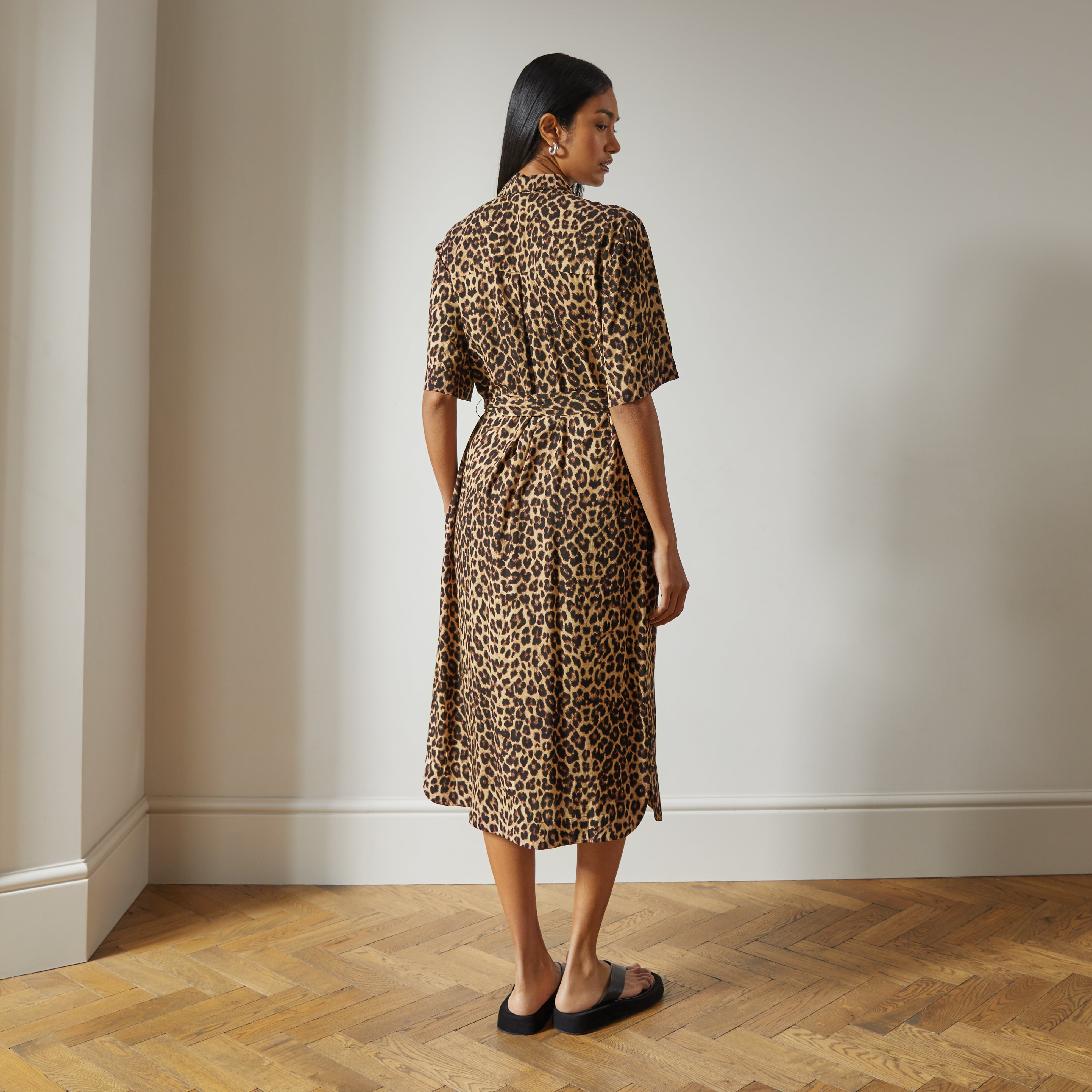 Animal print shirt clearance dress zara