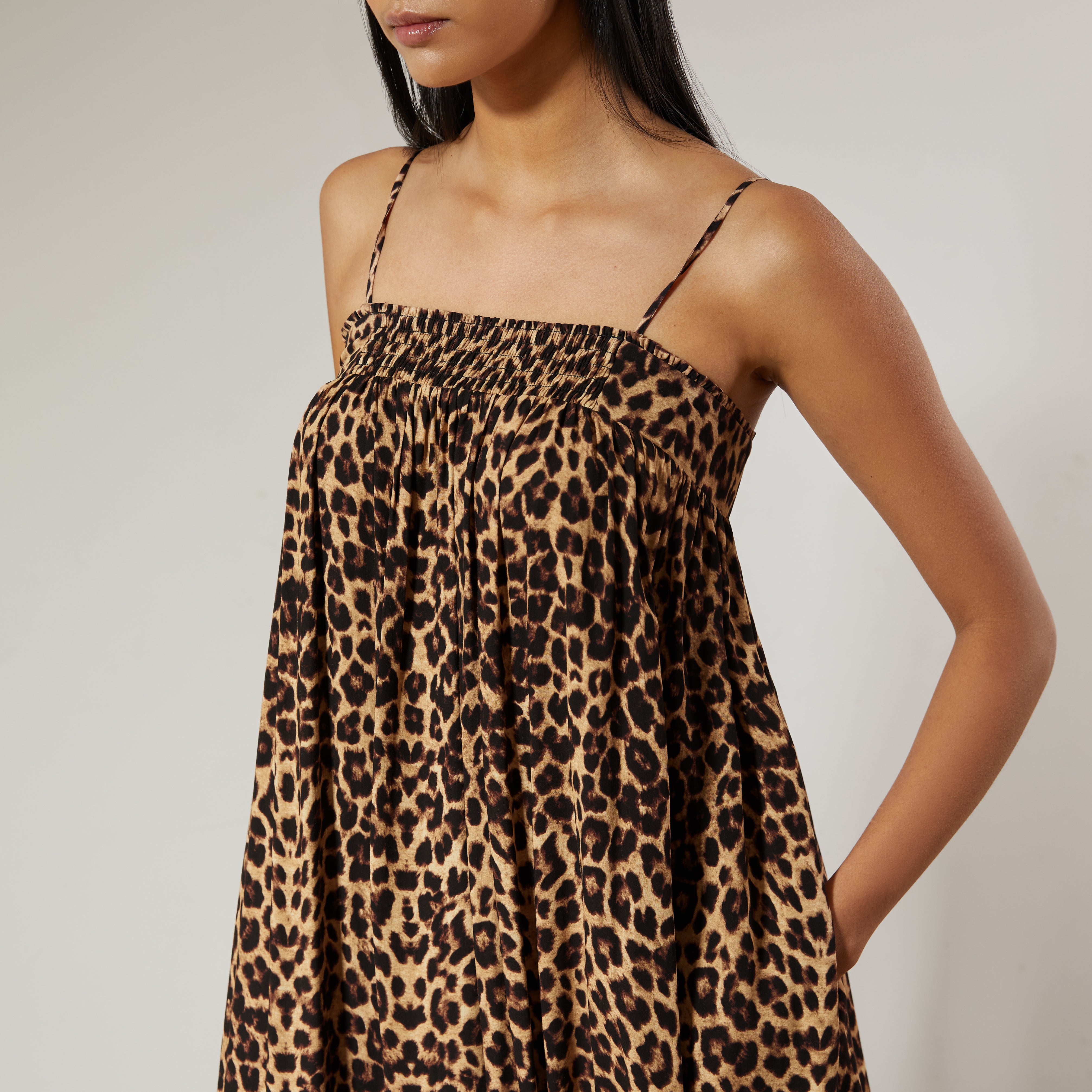 Animal Strappy Maxi Dress