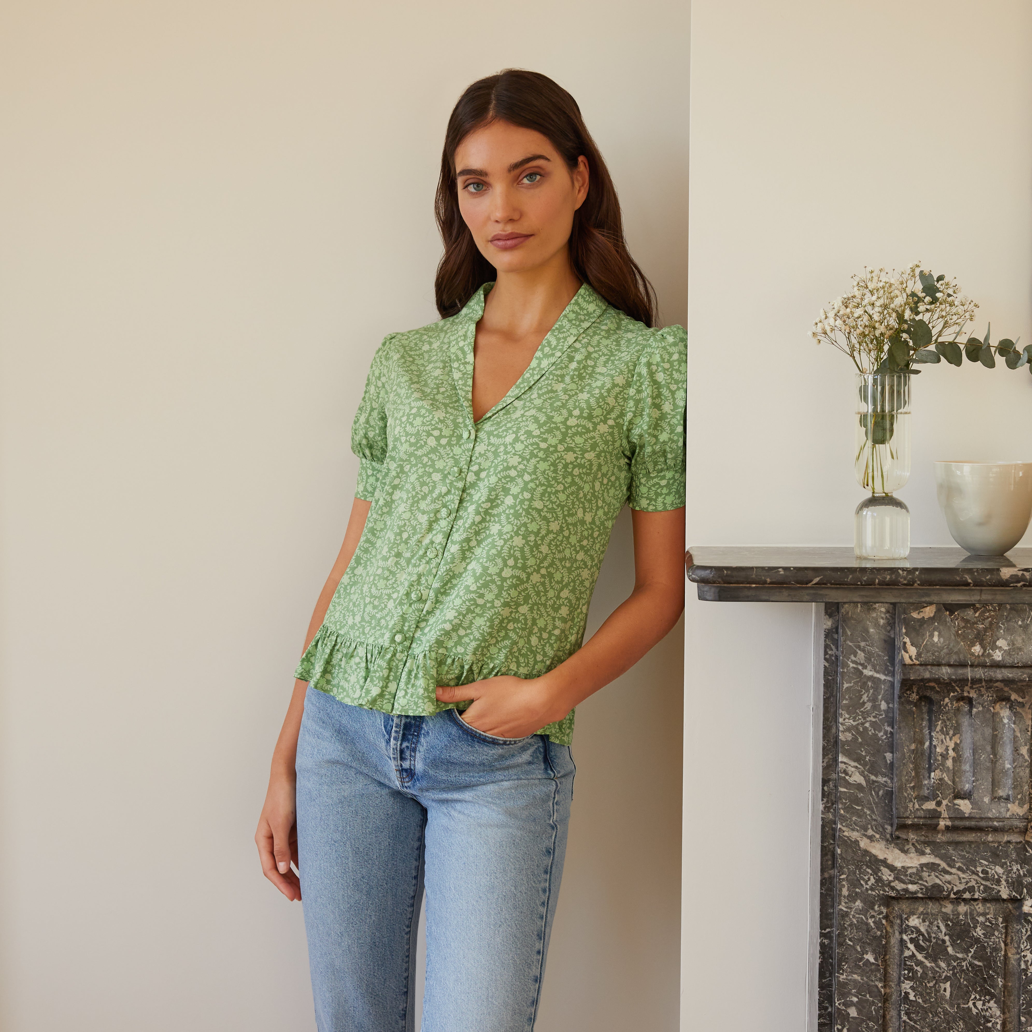 Willow Floral Frill Hem Blouse