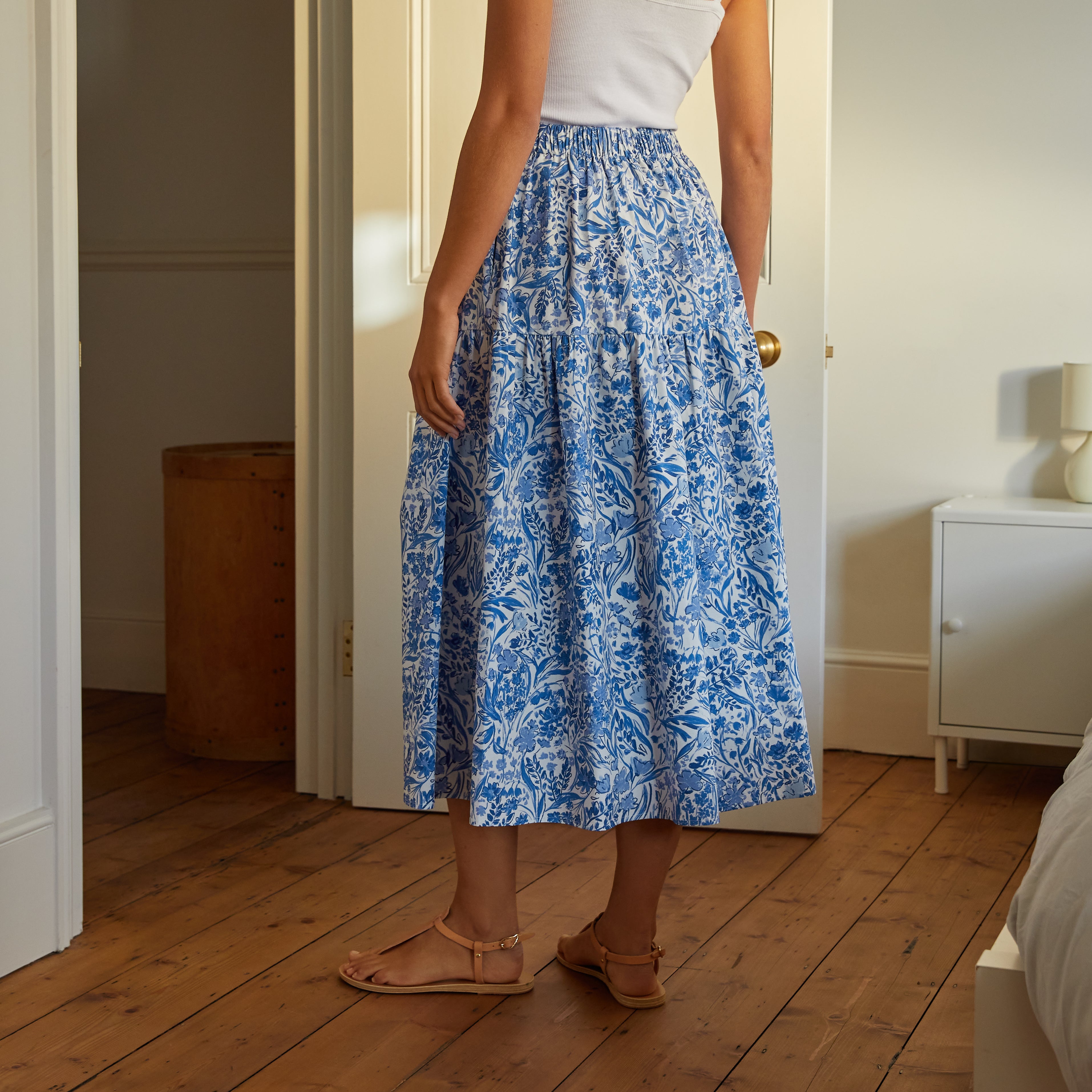 Painted Meadow Organic Cotton Skirt