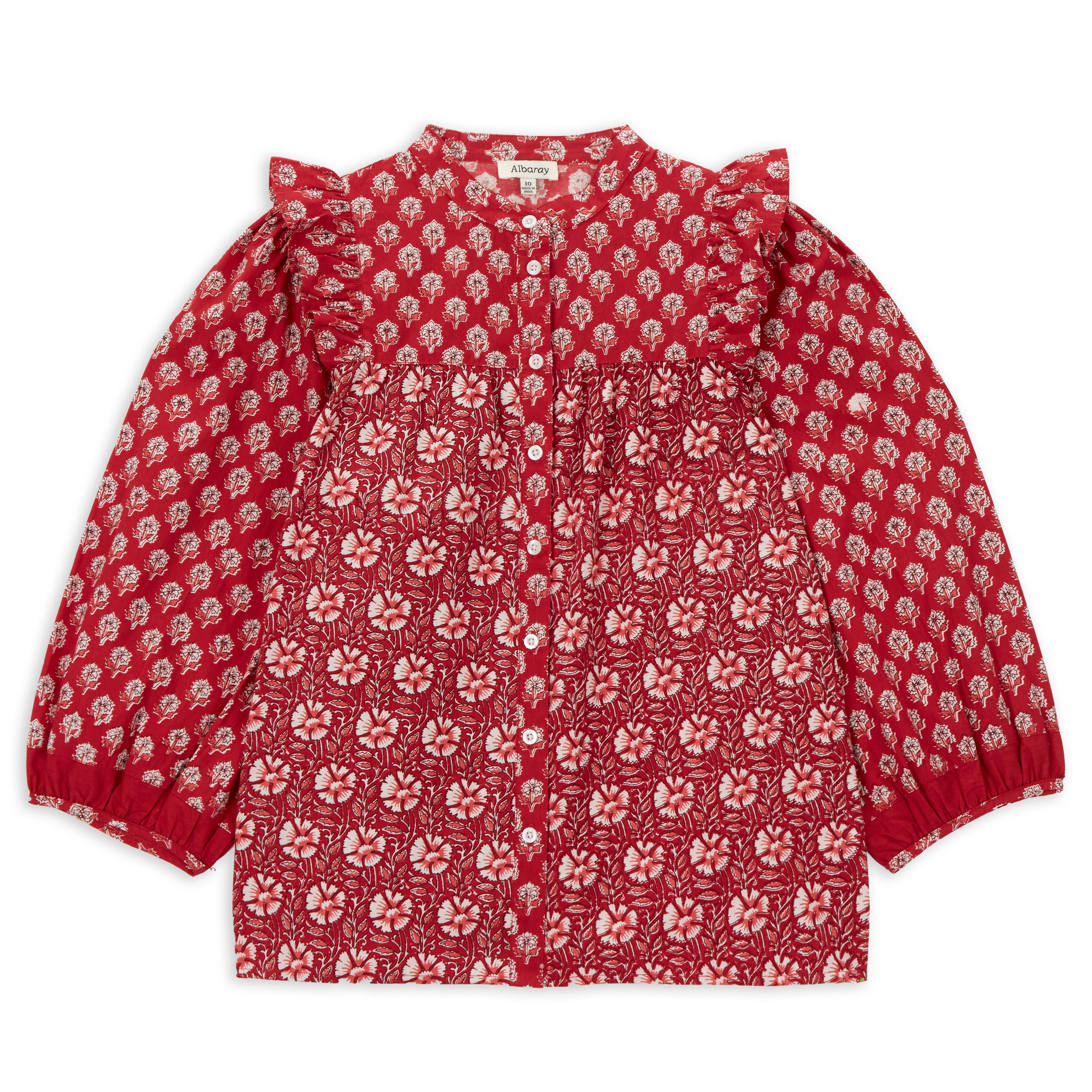 Red Mix Print Blouse