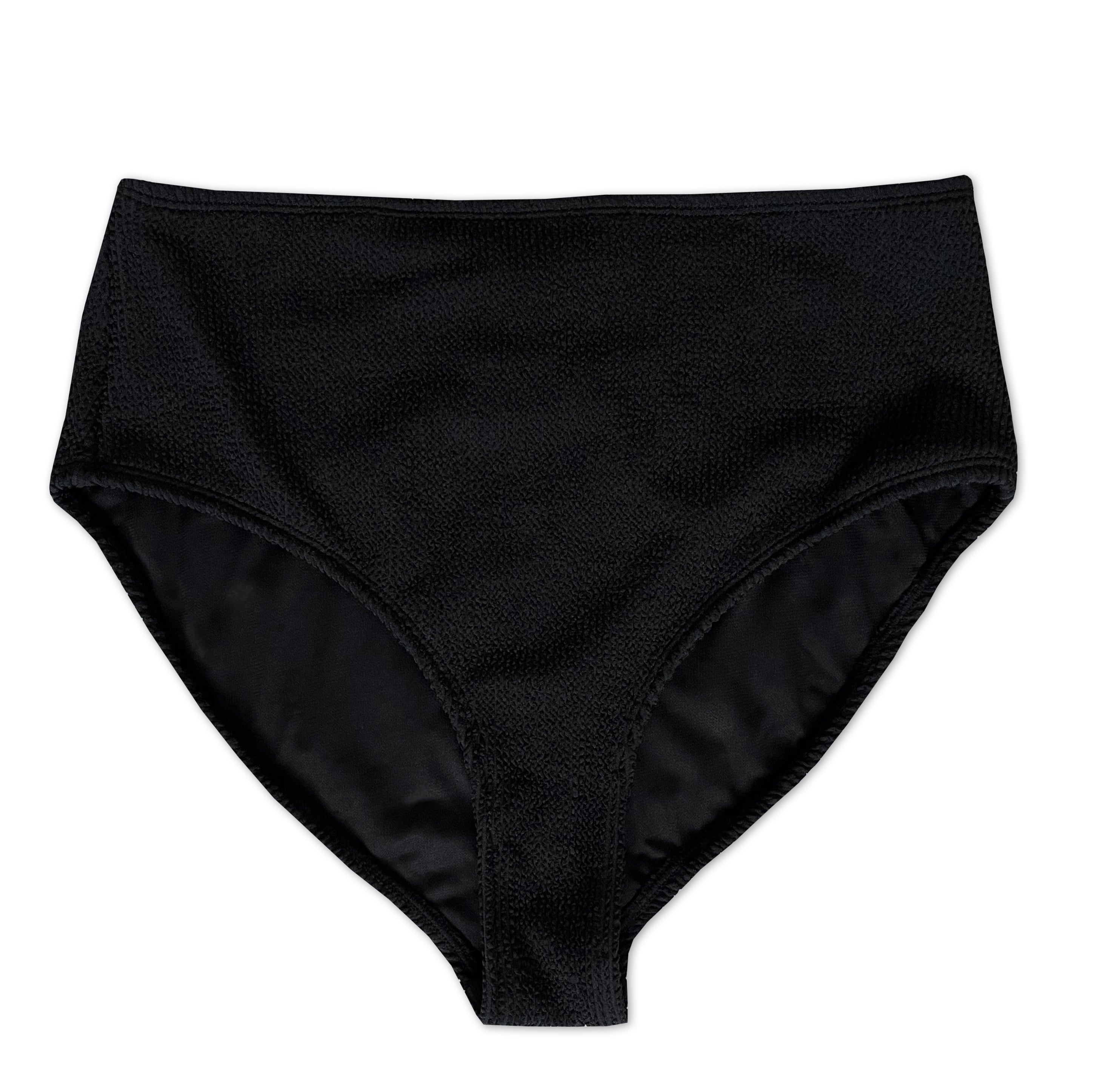 Black Crinkle Bikini Pants