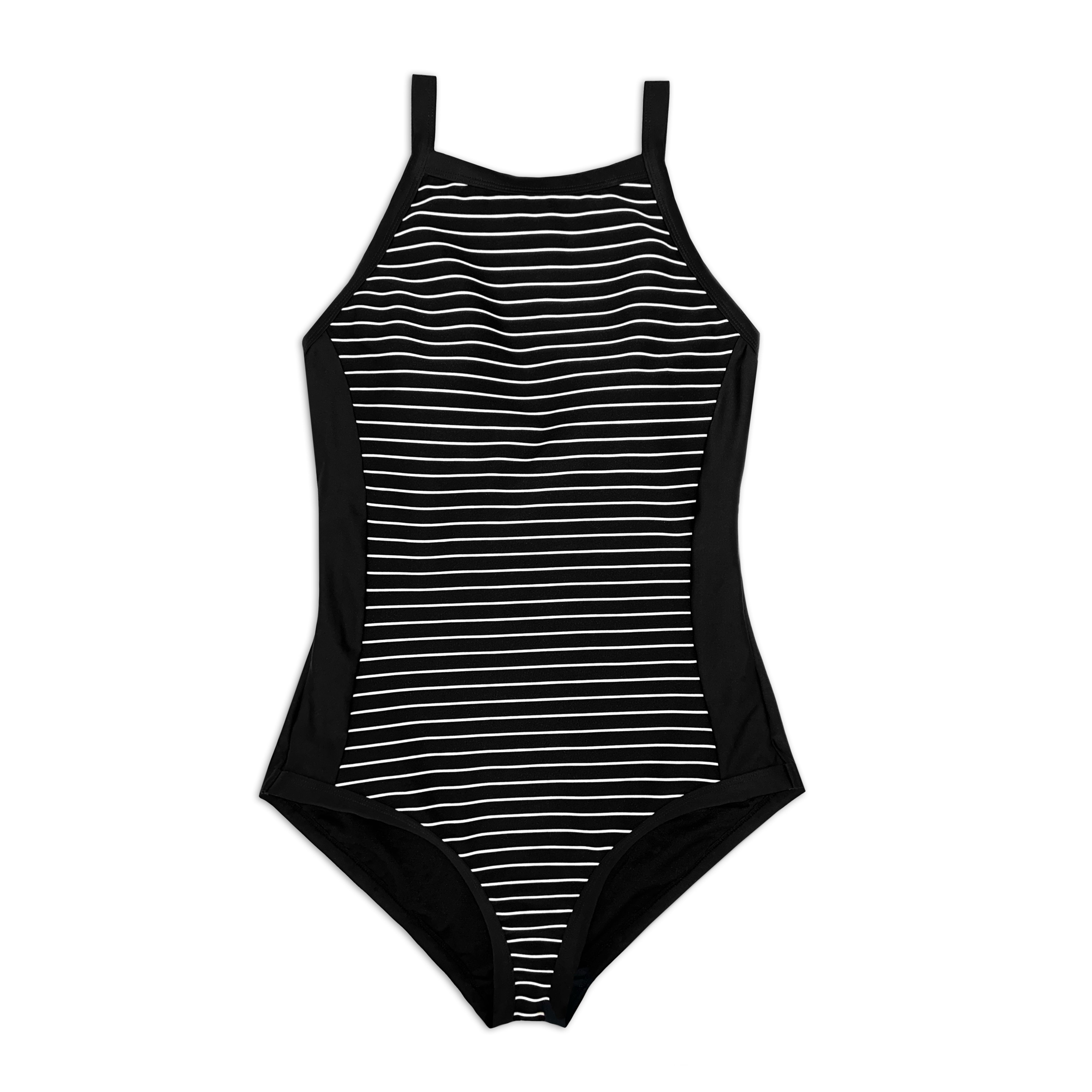 Black & White Stripe Swimsuit